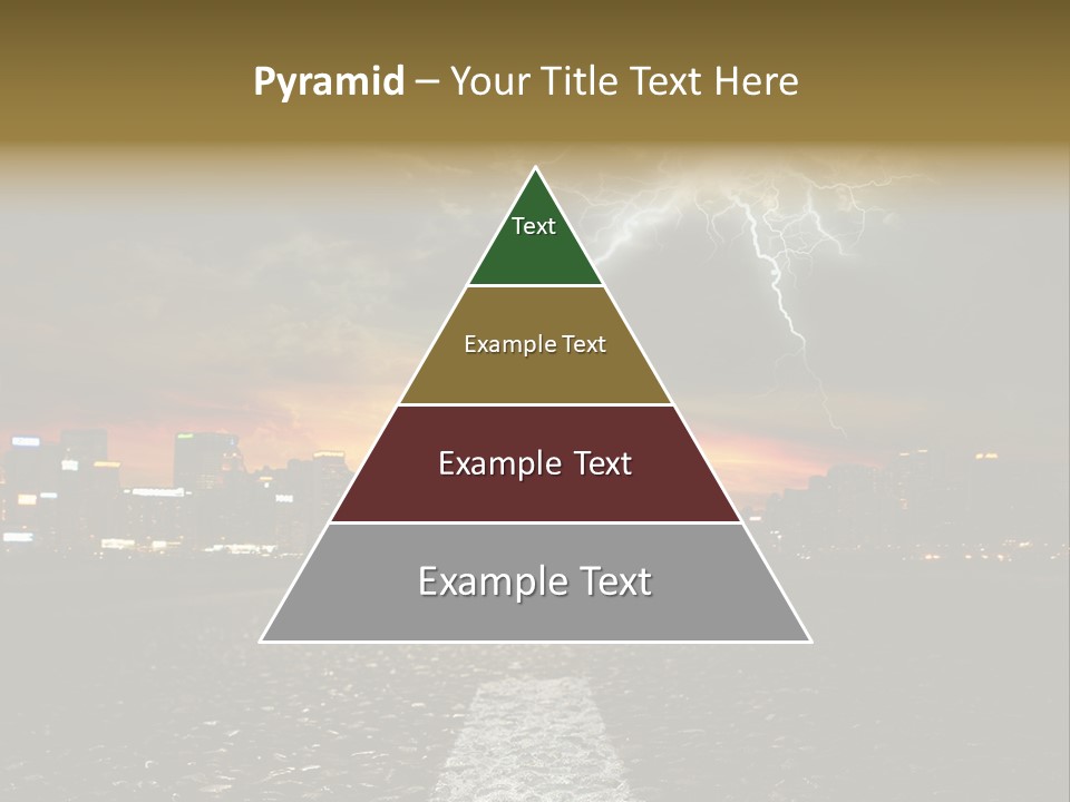 City Lights Motorway PowerPoint Template