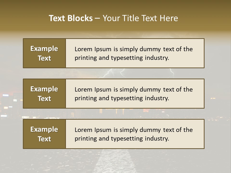 City Lights Motorway PowerPoint Template