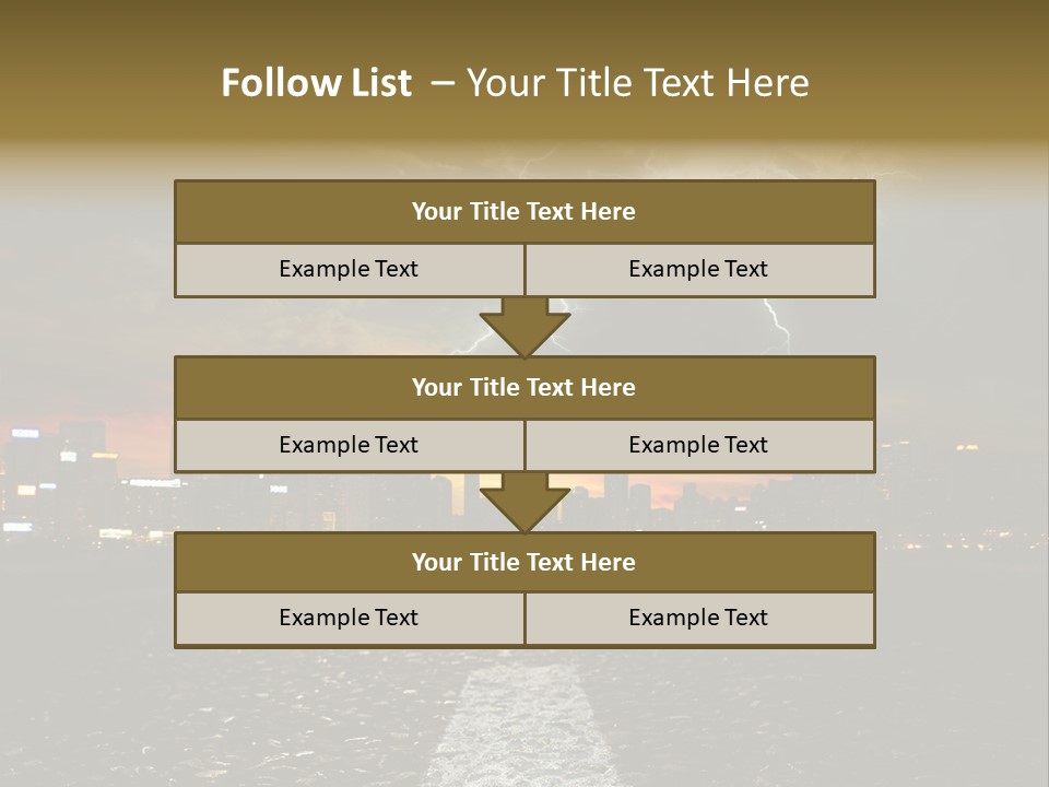 City Lights Motorway PowerPoint Template