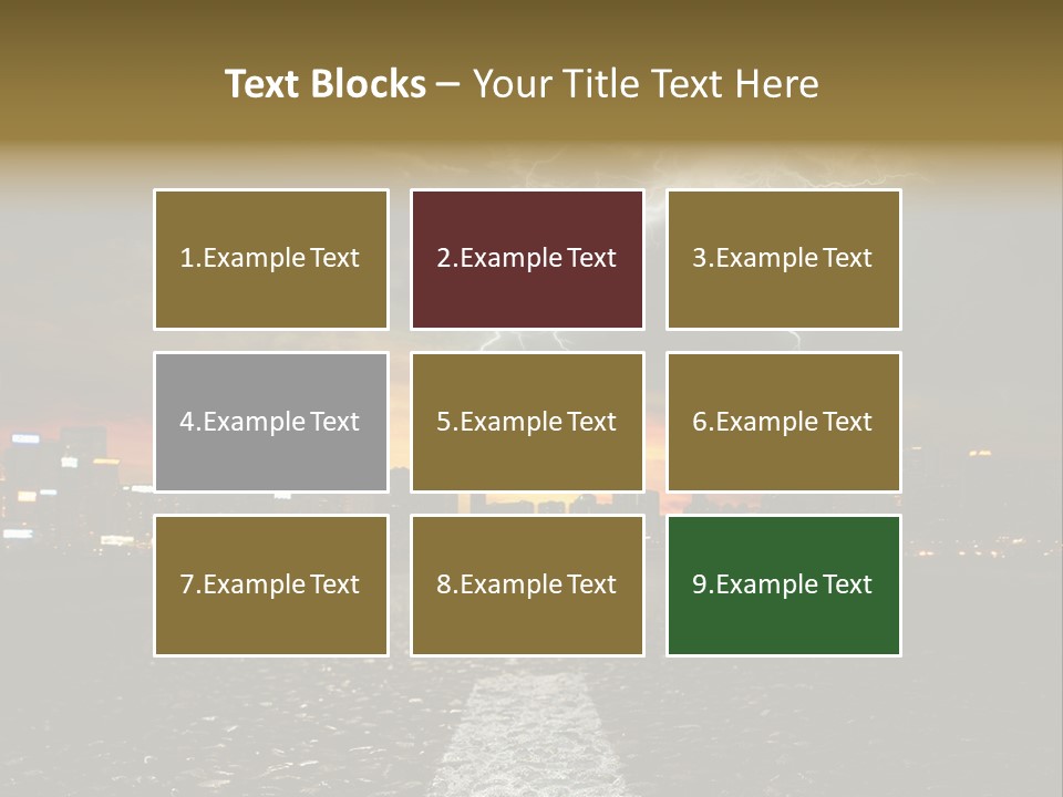 City Lights Motorway PowerPoint Template