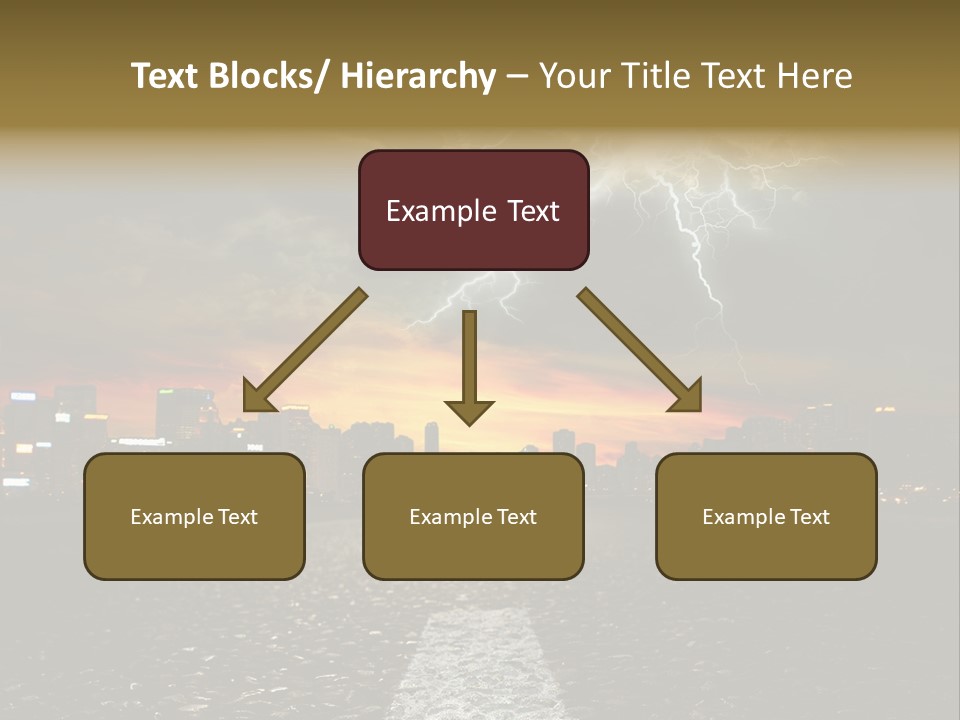 City Lights Motorway PowerPoint Template
