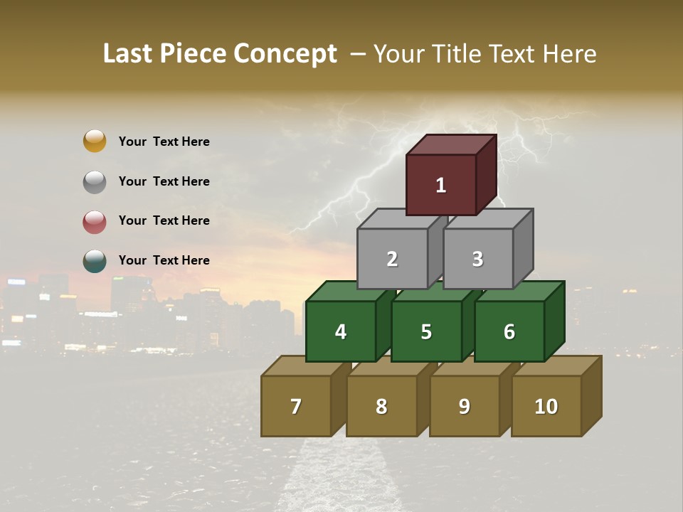 City Lights Motorway PowerPoint Template