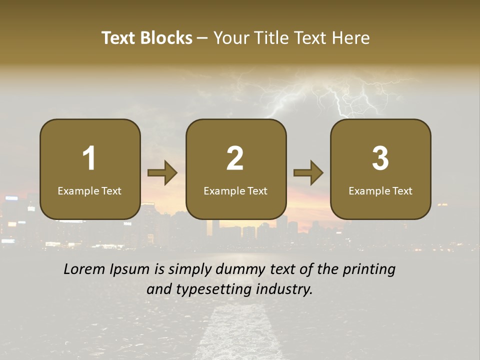 City Lights Motorway PowerPoint Template