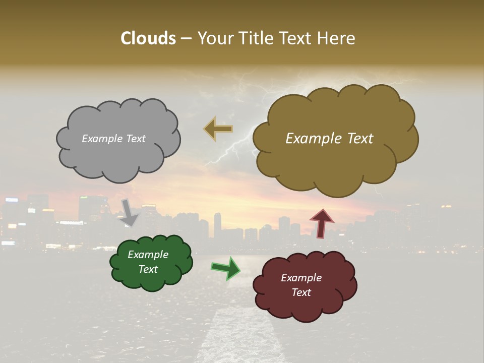 City Lights Motorway PowerPoint Template