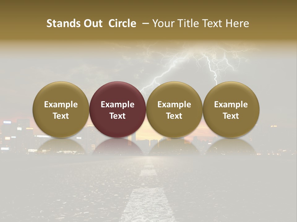 City Lights Motorway PowerPoint Template