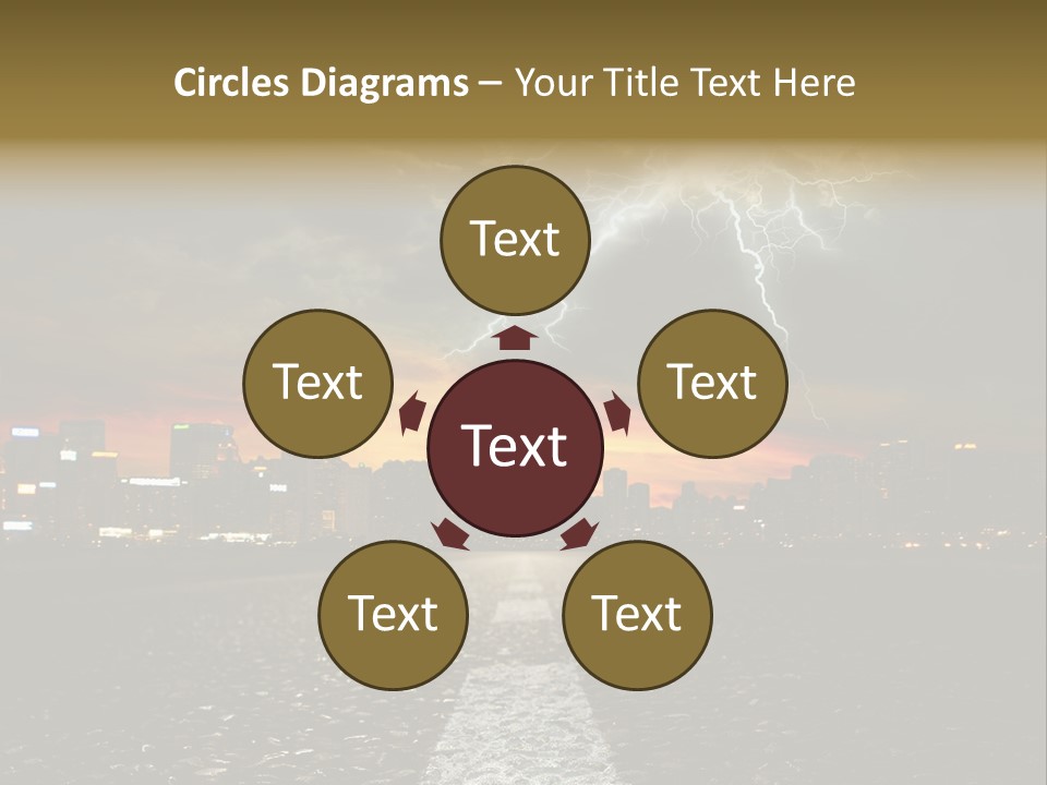 City Lights Motorway PowerPoint Template