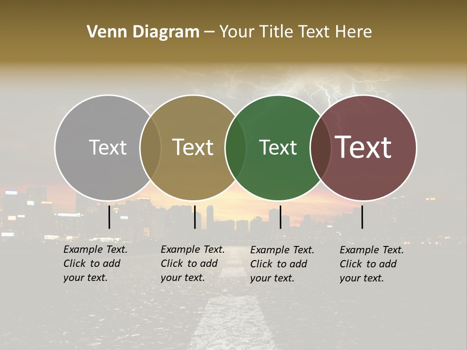City Lights Motorway PowerPoint Template
