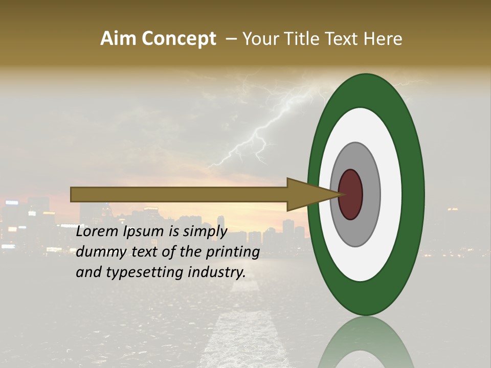 City Lights Motorway PowerPoint Template