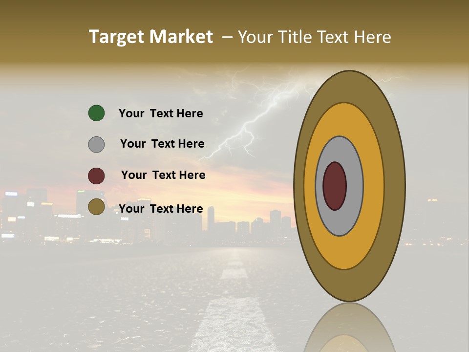 City Lights Motorway PowerPoint Template