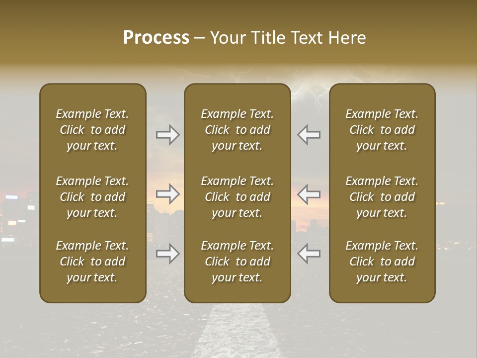 City Lights Motorway PowerPoint Template