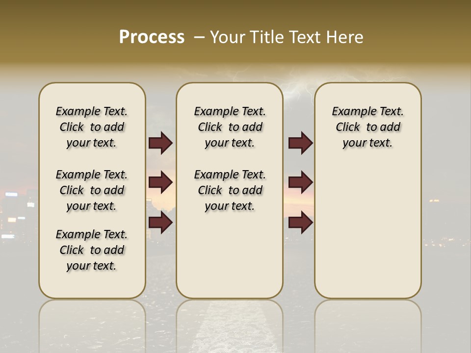 City Lights Motorway PowerPoint Template