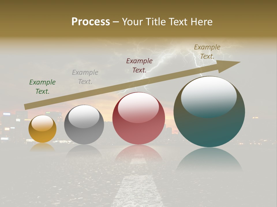 City Lights Motorway PowerPoint Template