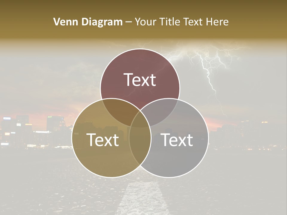 City Lights Motorway PowerPoint Template