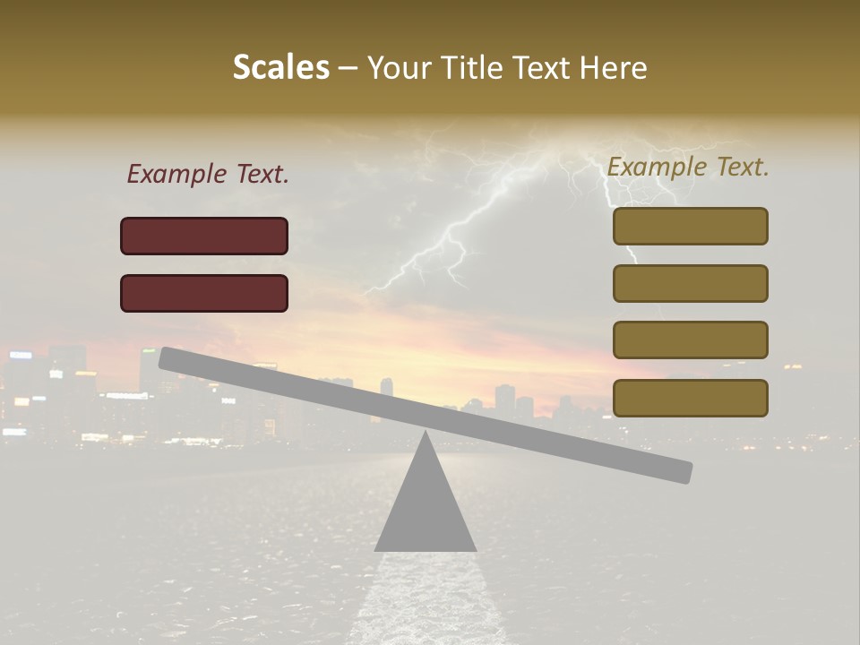 City Lights Motorway PowerPoint Template