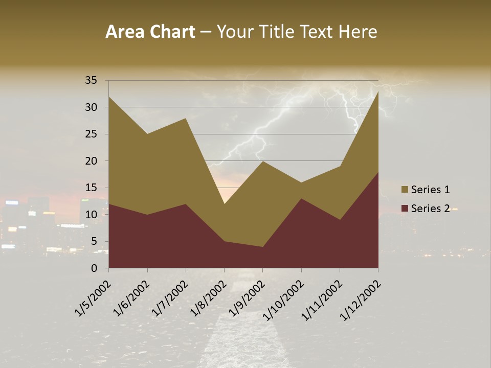 City Lights Motorway PowerPoint Template