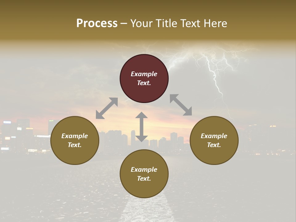 City Lights Motorway PowerPoint Template