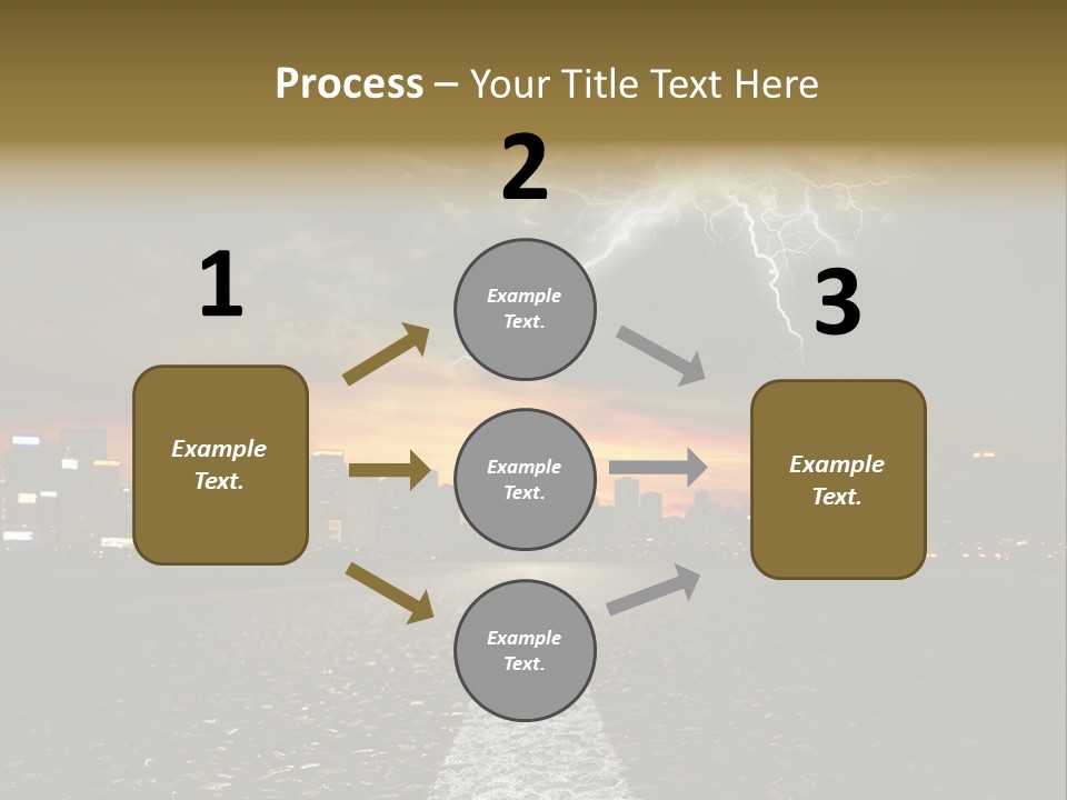 City Lights Motorway PowerPoint Template