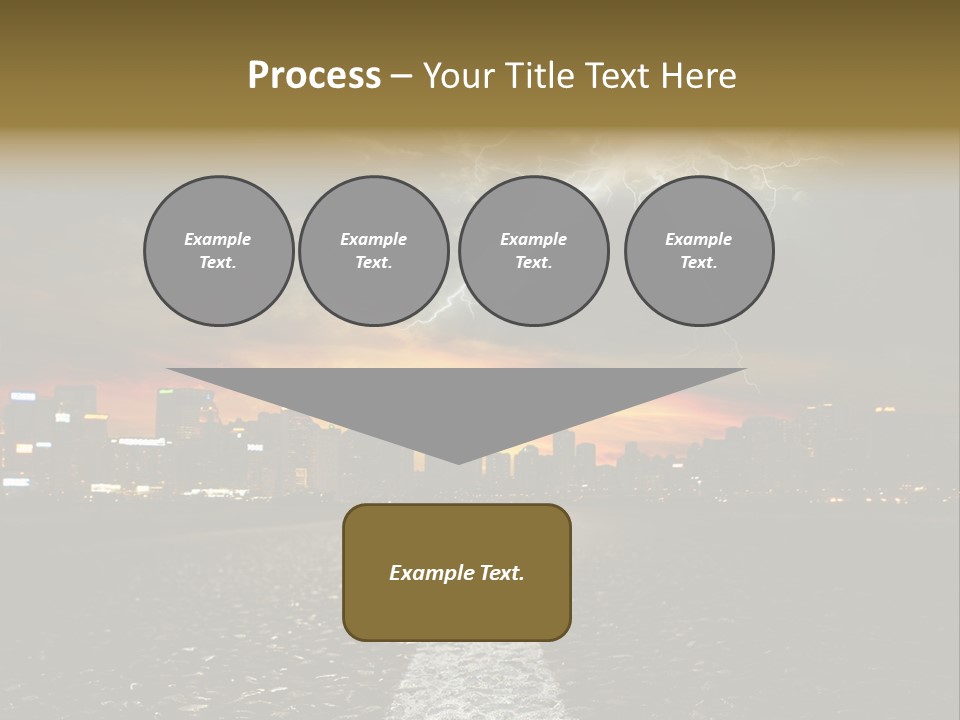 City Lights Motorway PowerPoint Template