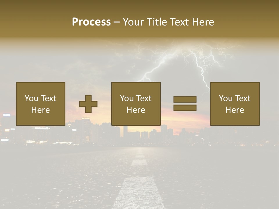 City Lights Motorway PowerPoint Template