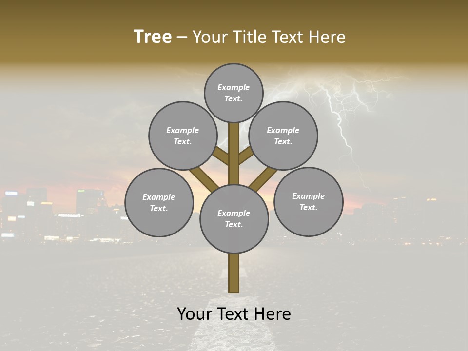 City Lights Motorway PowerPoint Template