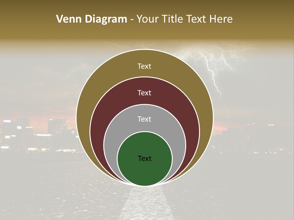 City Lights Motorway PowerPoint Template