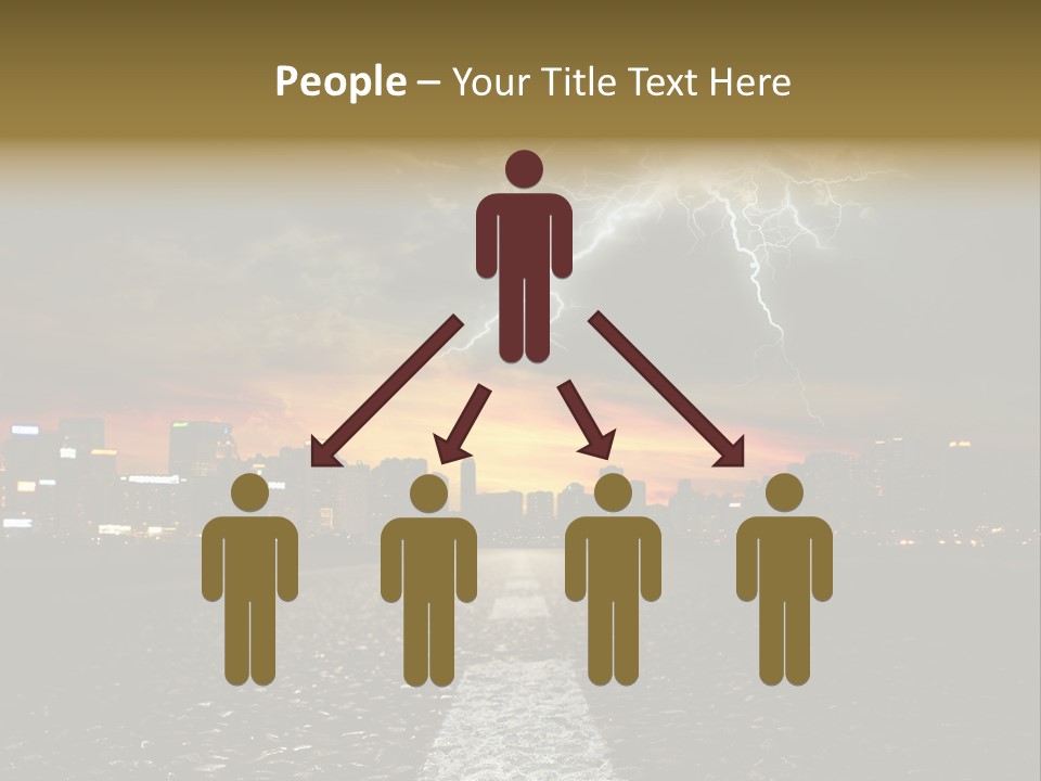 City Lights Motorway PowerPoint Template