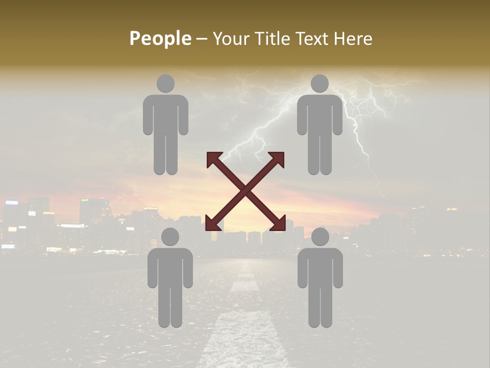 City Lights Motorway PowerPoint Template