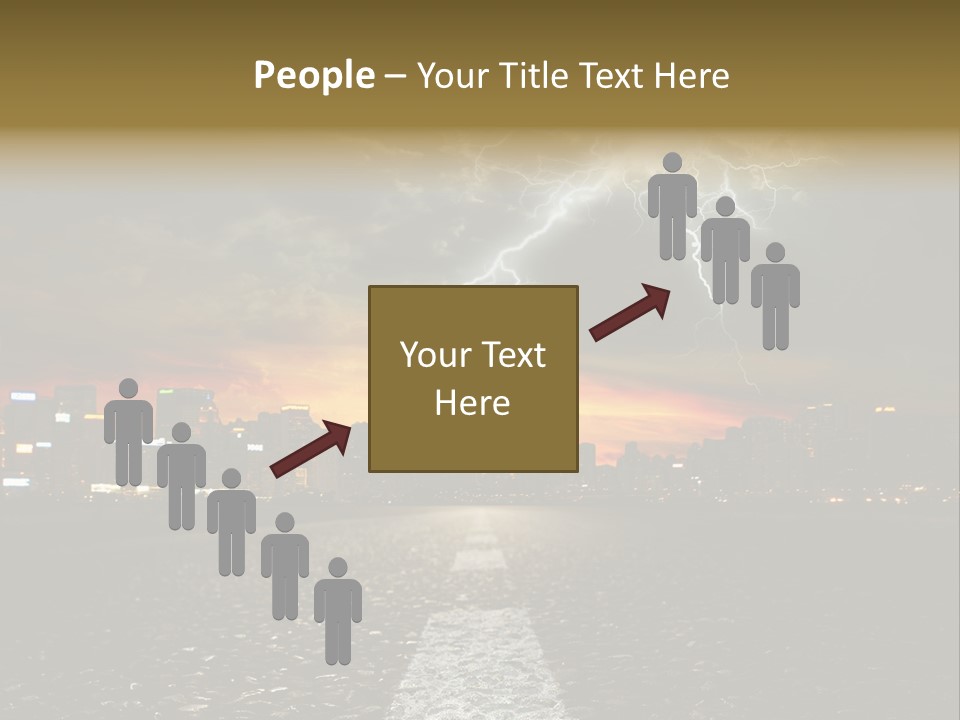 City Lights Motorway PowerPoint Template