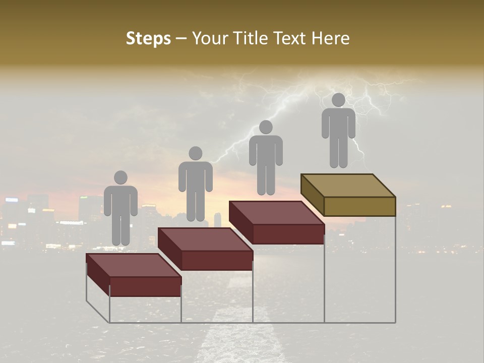 City Lights Motorway PowerPoint Template
