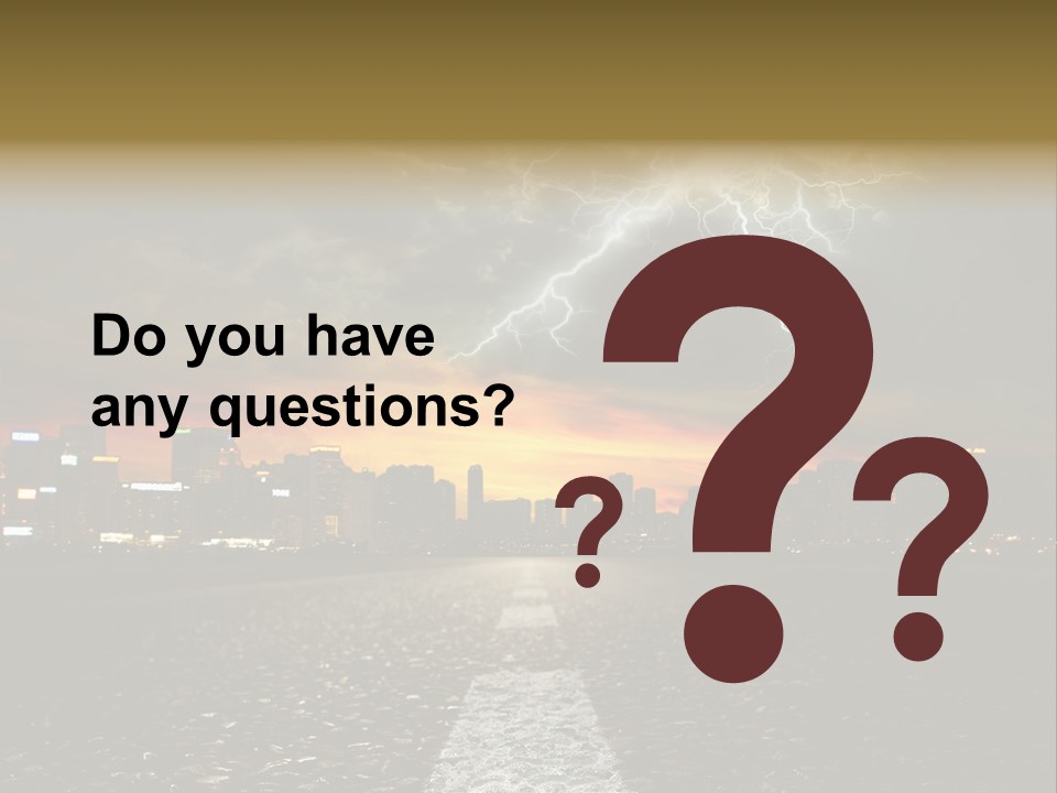 City Lights Motorway PowerPoint Template