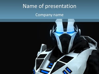 Soldier Cyborg Metal PowerPoint Template