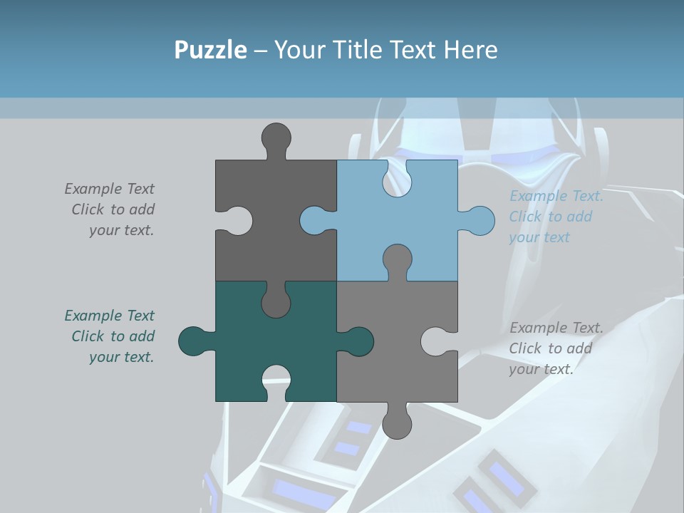 Soldier Cyborg Metal PowerPoint Template