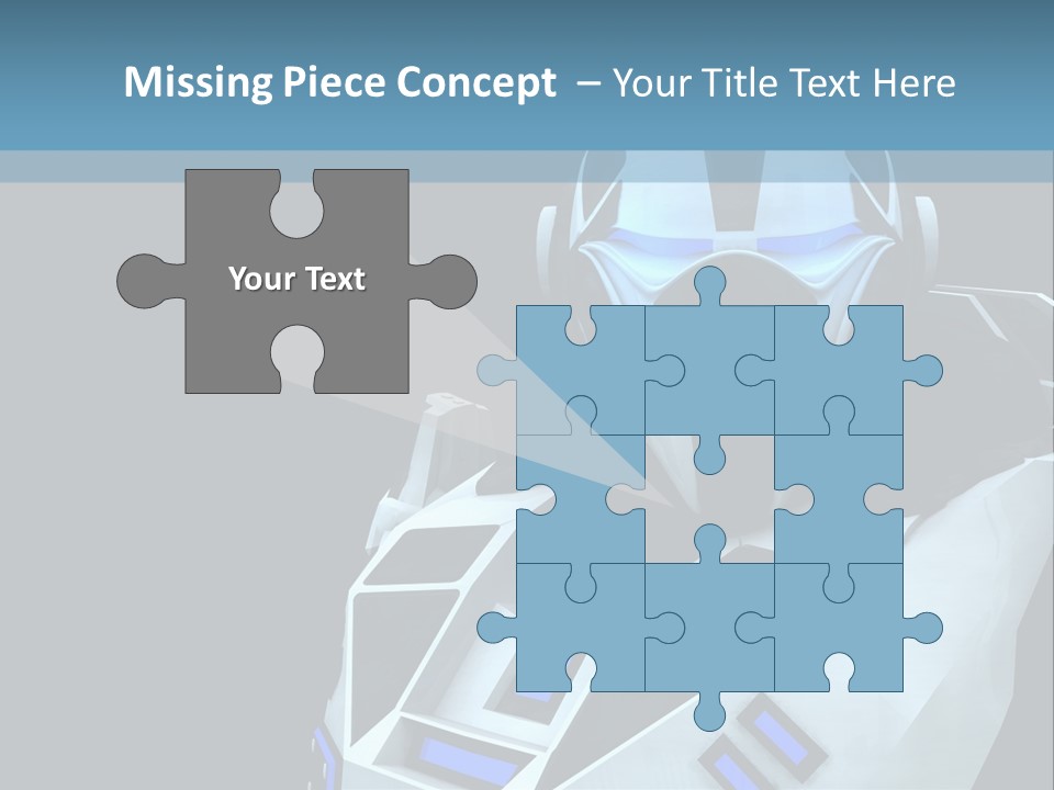 Soldier Cyborg Metal PowerPoint Template