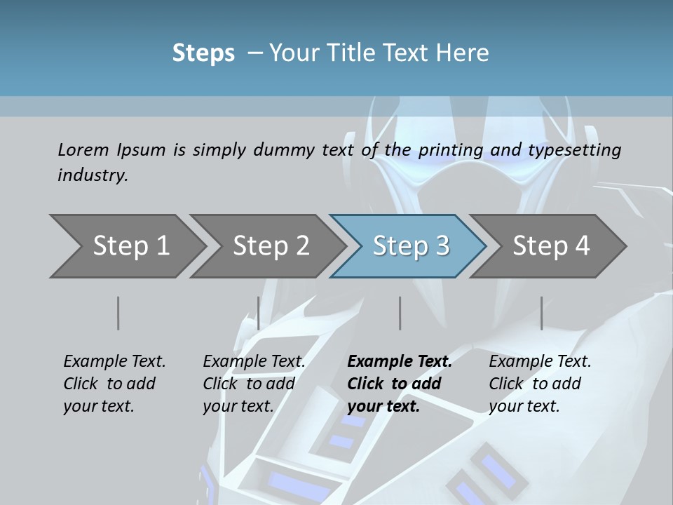 Soldier Cyborg Metal PowerPoint Template