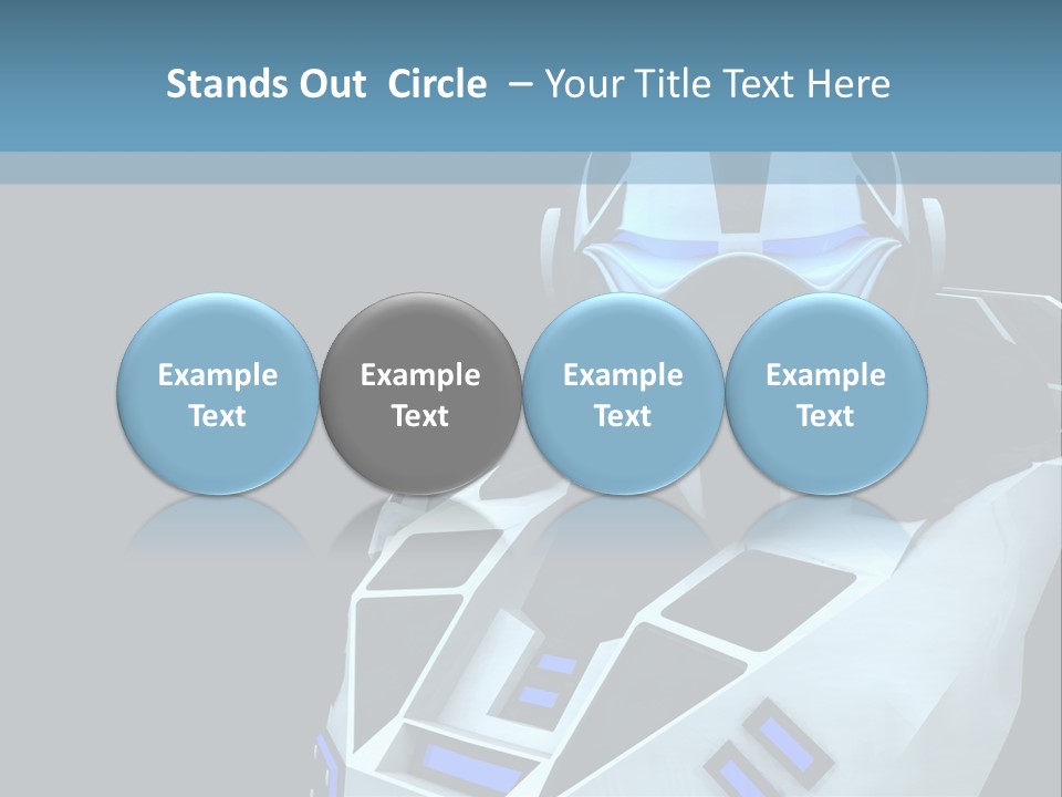 Soldier Cyborg Metal PowerPoint Template