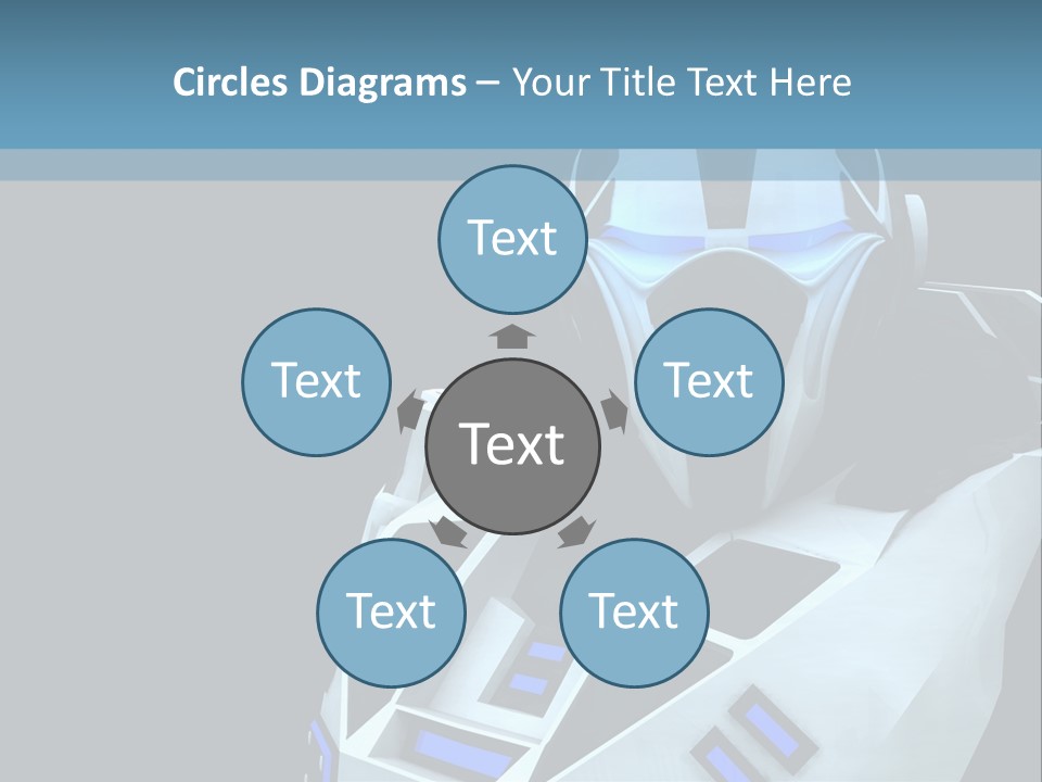 Soldier Cyborg Metal PowerPoint Template