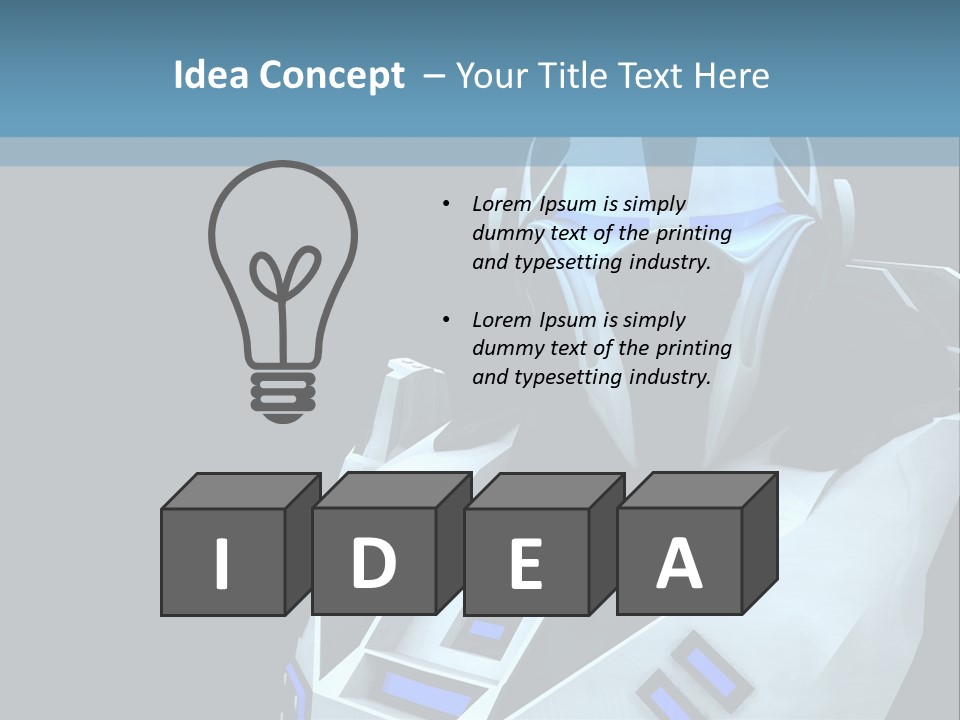 Soldier Cyborg Metal PowerPoint Template