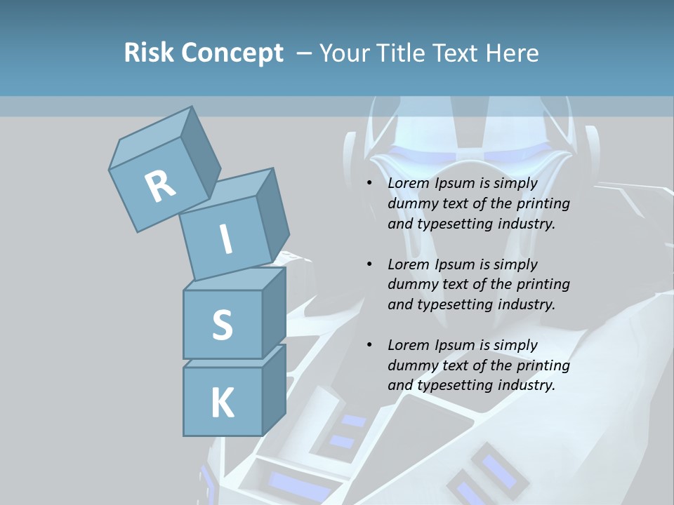 Soldier Cyborg Metal PowerPoint Template
