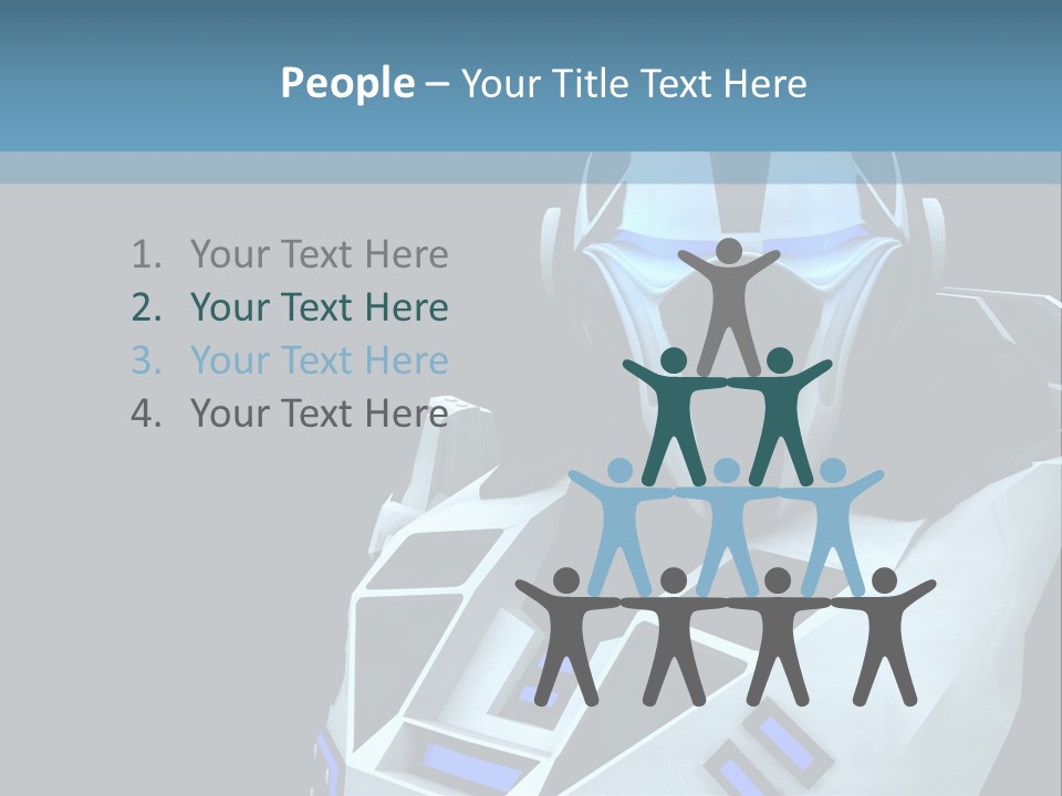 Soldier Cyborg Metal PowerPoint Template