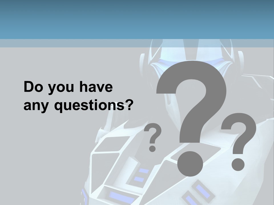 Soldier Cyborg Metal PowerPoint Template