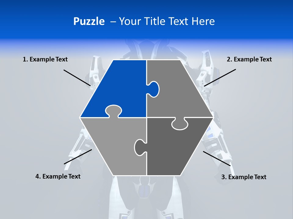 Robot Battle Illustration PowerPoint Template