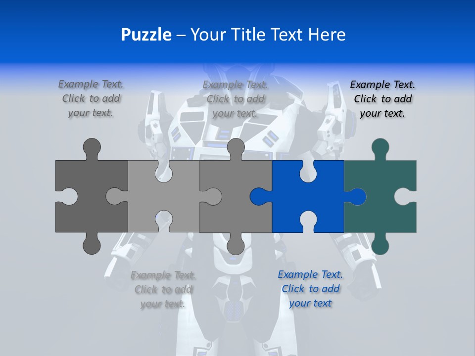 Robot Battle Illustration PowerPoint Template