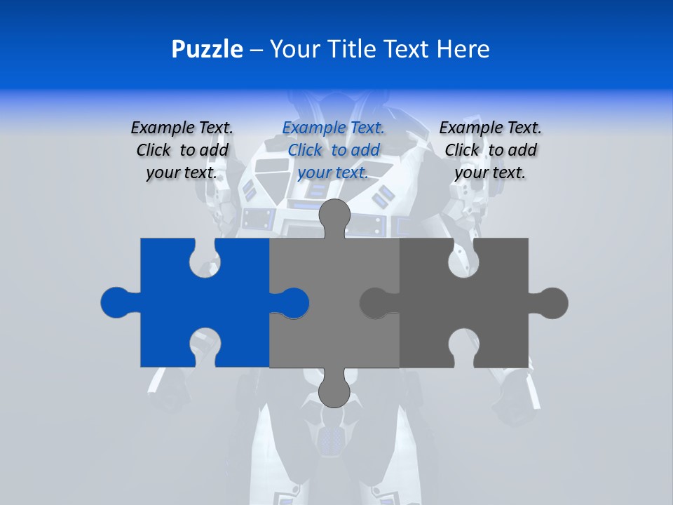 Robot Battle Illustration PowerPoint Template