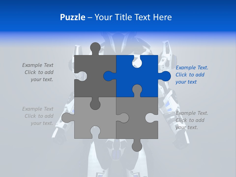 Robot Battle Illustration PowerPoint Template