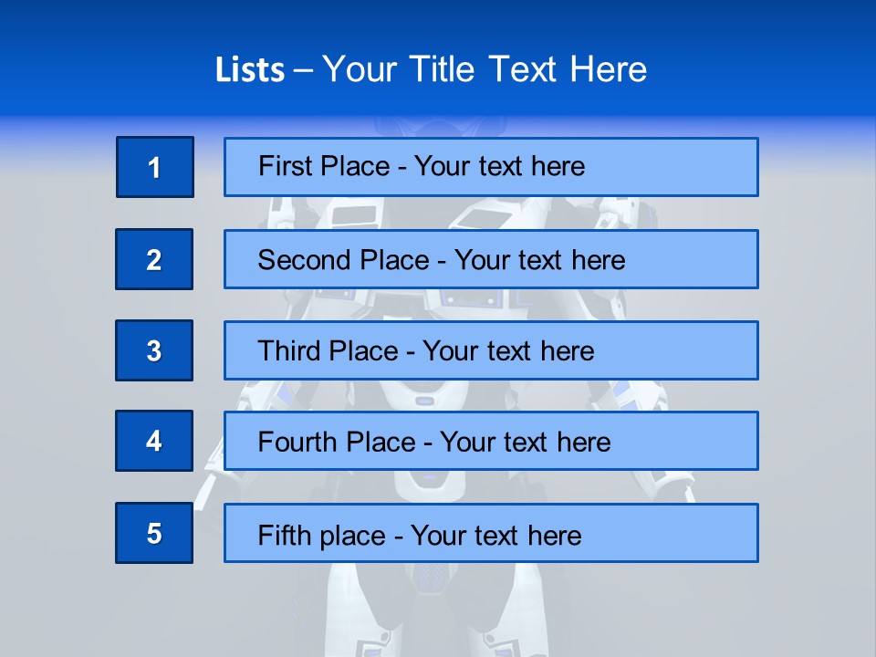 Robot Battle Illustration PowerPoint Template