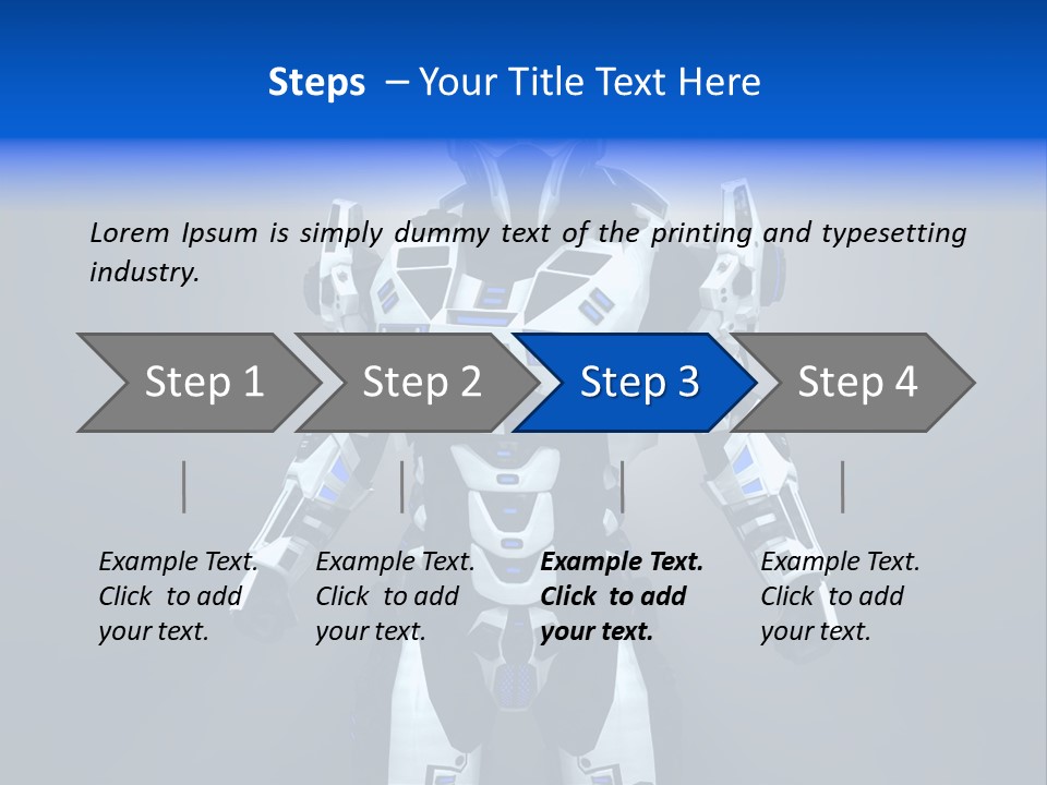 Robot Battle Illustration PowerPoint Template