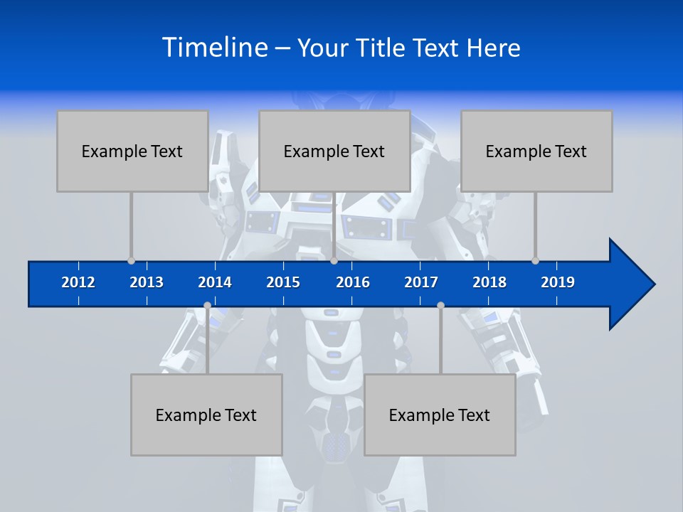 Robot Battle Illustration PowerPoint Template