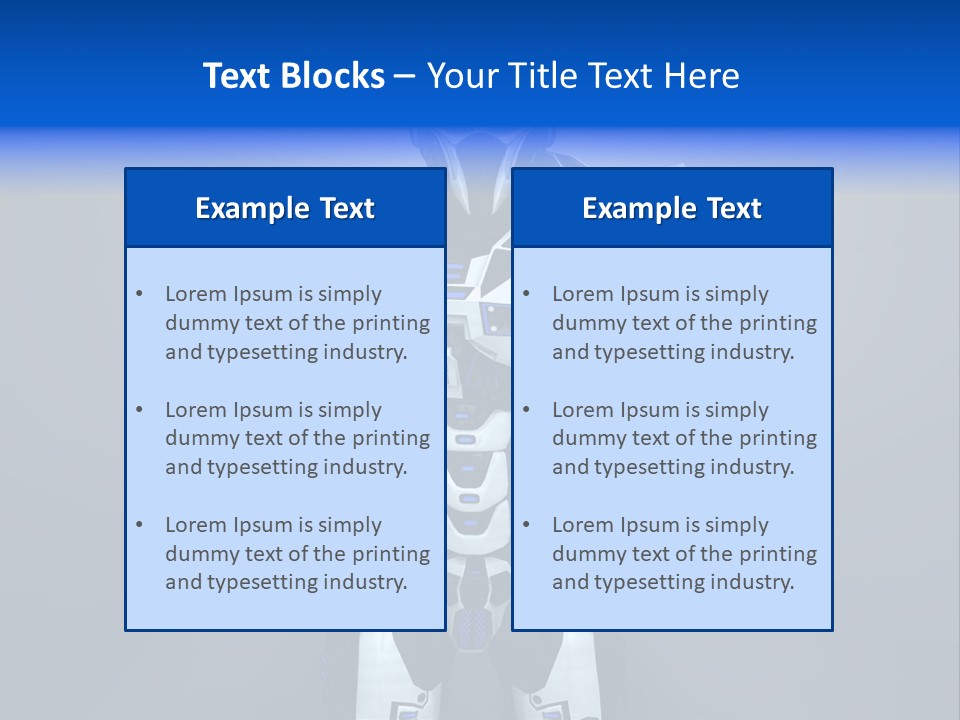 Robot Battle Illustration PowerPoint Template