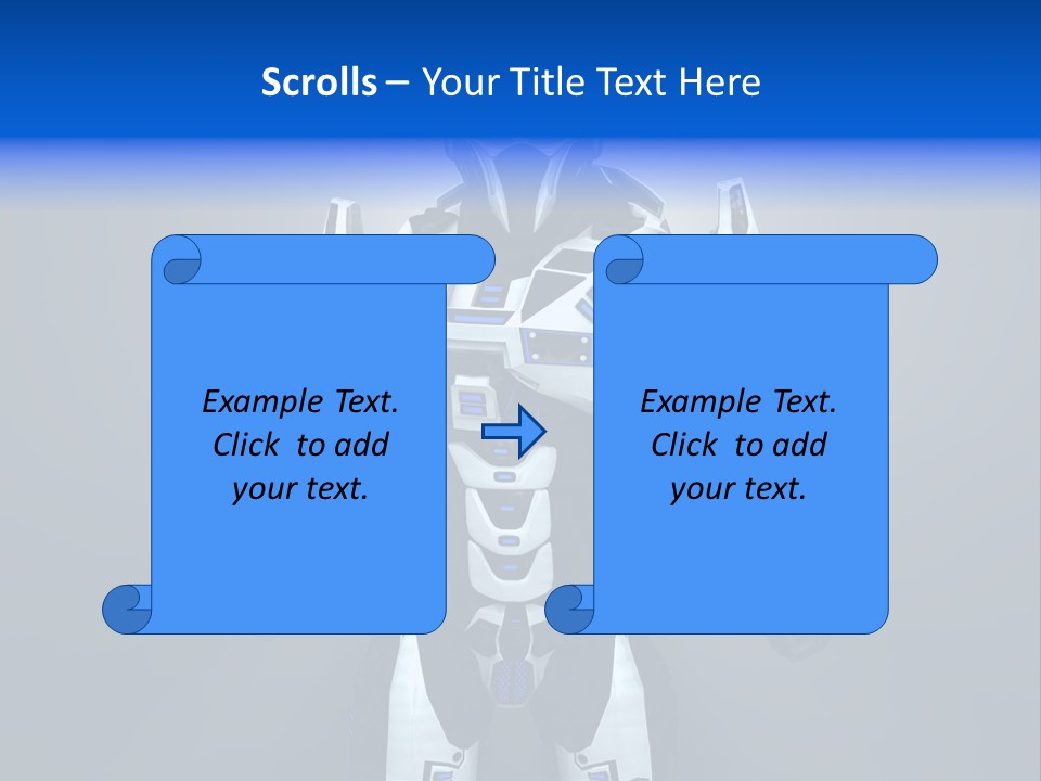 Robot Battle Illustration PowerPoint Template