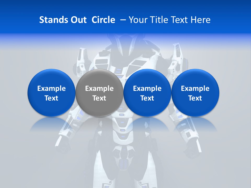 Robot Battle Illustration PowerPoint Template